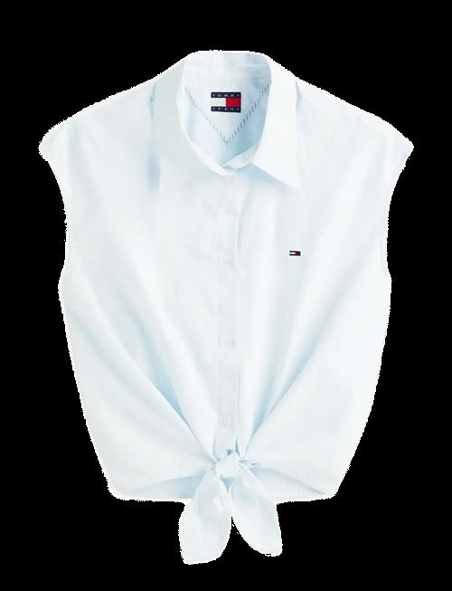 Tommy Jeans | Tjw Tie Front Poplin Shirt | L