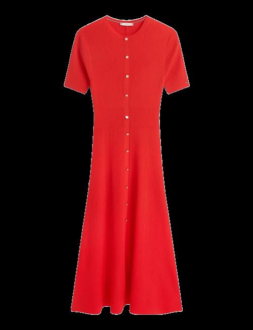 Tommy Hilfiger | Rayon Rib F&F Midi Dress | R/XS
