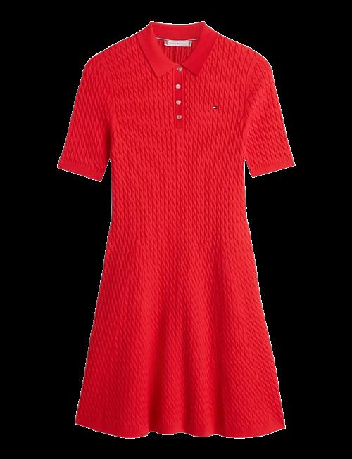 Tommy Hilfiger | Co Cable Fine Gg S/S Polo Dress | M