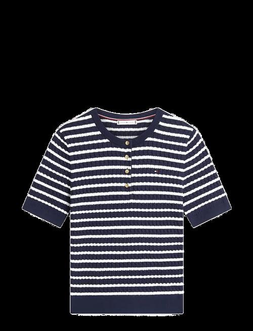 Tommy Hilfiger | Co Cable Fine Gg Ss Henley | S