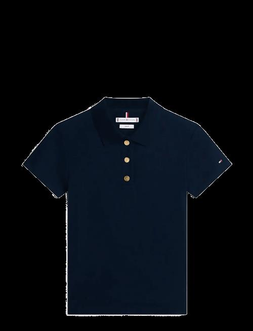 Tommy Hilfiger | Gold Button Slim Ss Polo | XXS