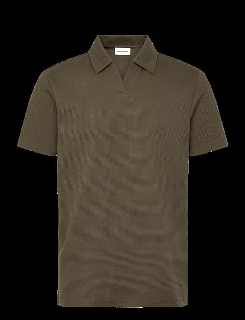 Lindbergh | Waffle Polo Split Neck | XL
