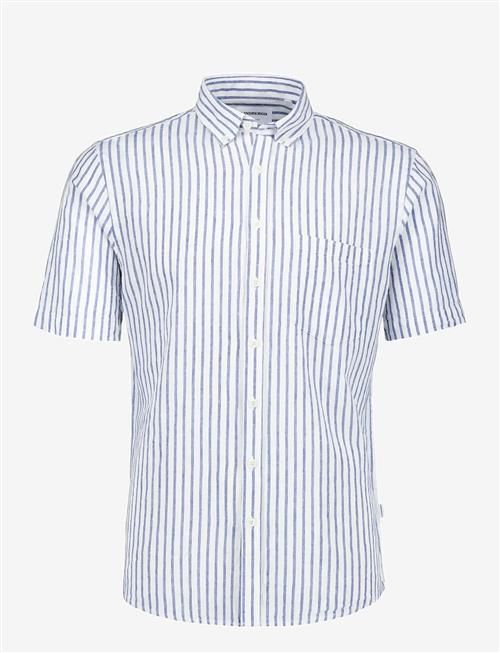 Lindbergh | Striped Cotton/Linen Shirt S/S | L