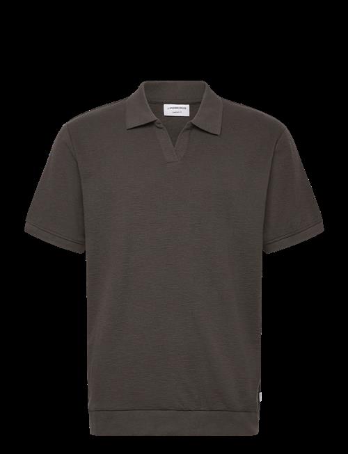 Lindbergh | Open Collar Structure Rib Polo | S