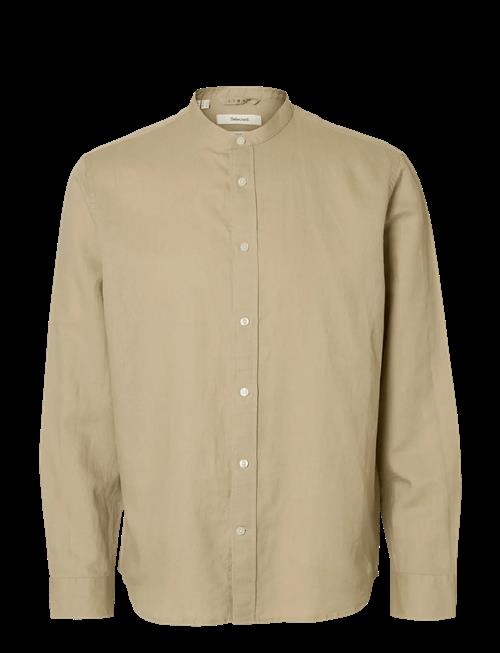 Selected | Slmregclay Linenblend Ls Shirt Band Noos | L