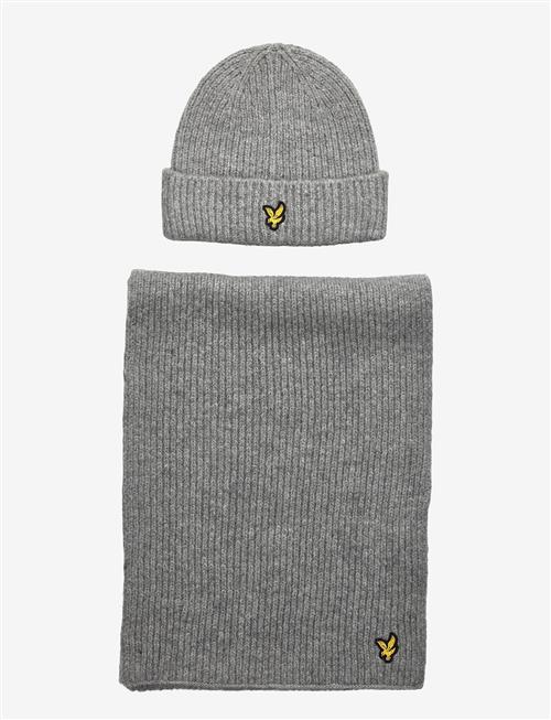 Lyle & Scott | Brushed Scarf And Beanie Set | ONE SIZE