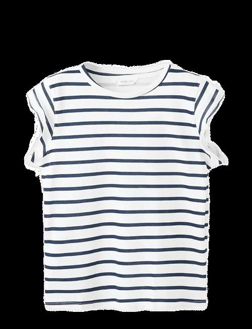 Mango | Ruffled Striped T-Shirt | 128