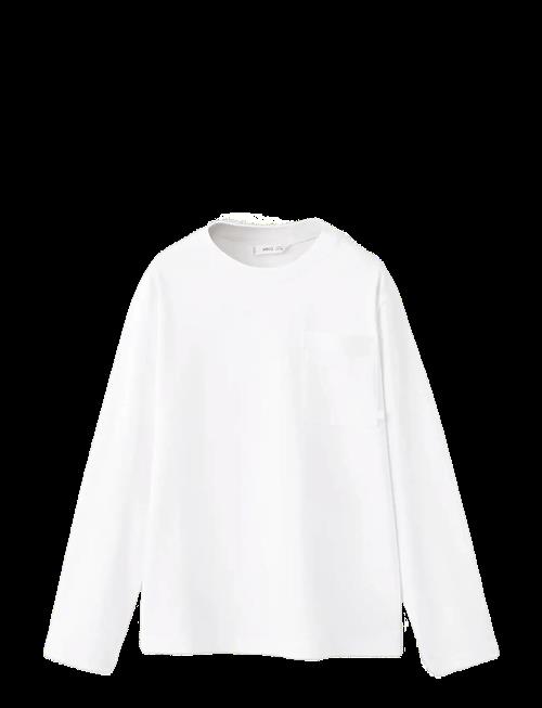 Mango | Long-Sleeved T-Shirt With Pocket | 140