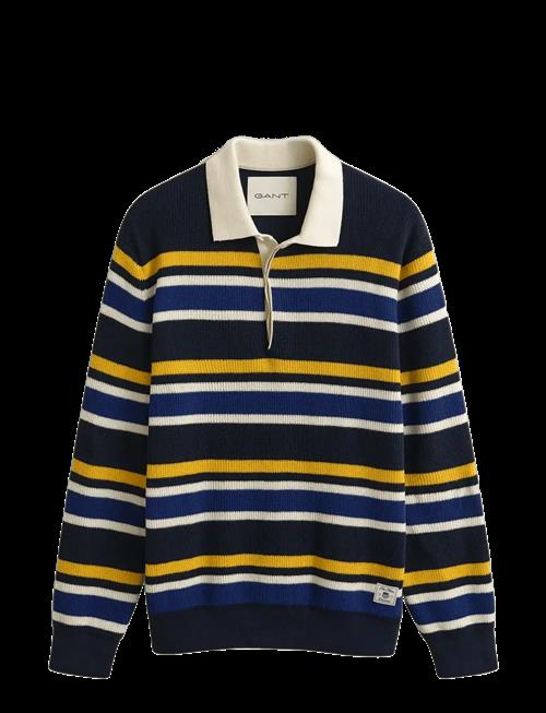 Gant | Striped Cotton Rib Polo | S