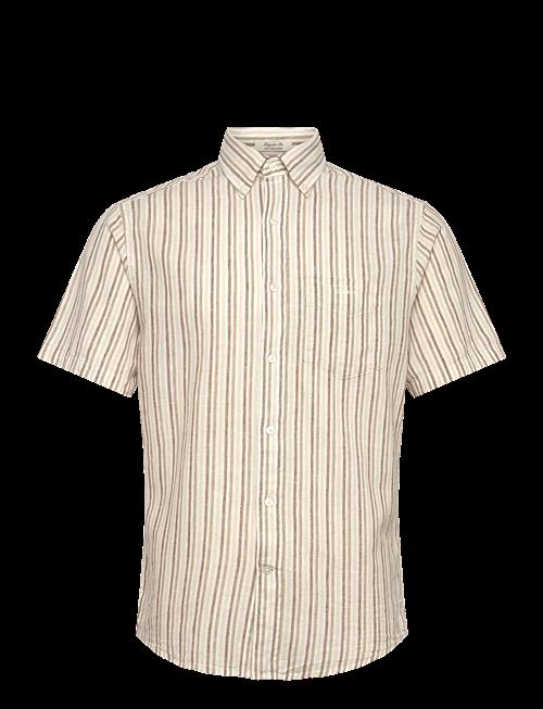 Gant | Reg Cotton Linen Stripe Ss Shirt | L