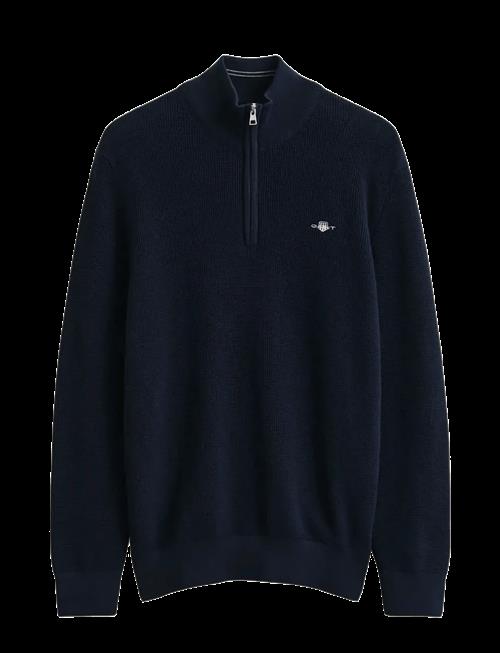 Gant | Waffle Knit Half-Zip Sweater | XXXL