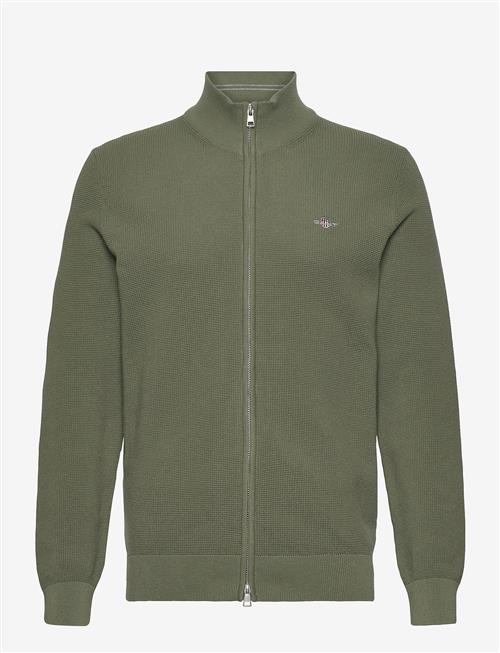 Gant | Waffle Knit Zip Cardigan | M