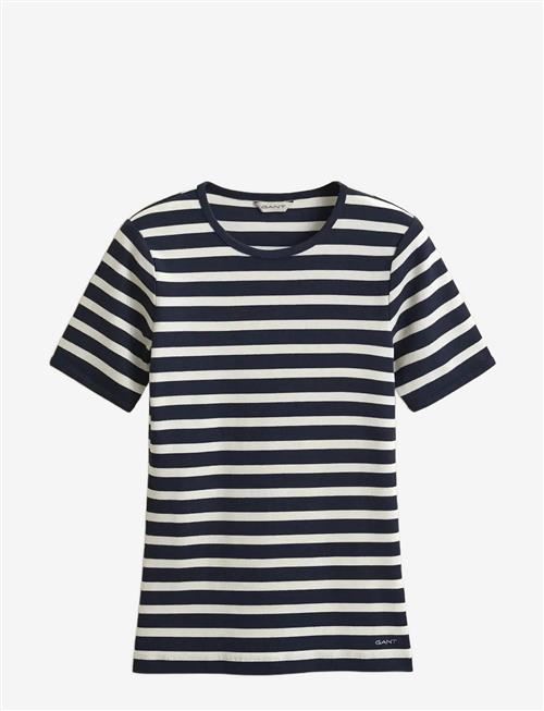 Gant | Striped Ribbed Ss T-Shirt | XS