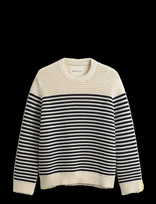Gant | Textured Striped C-Neck | XS
