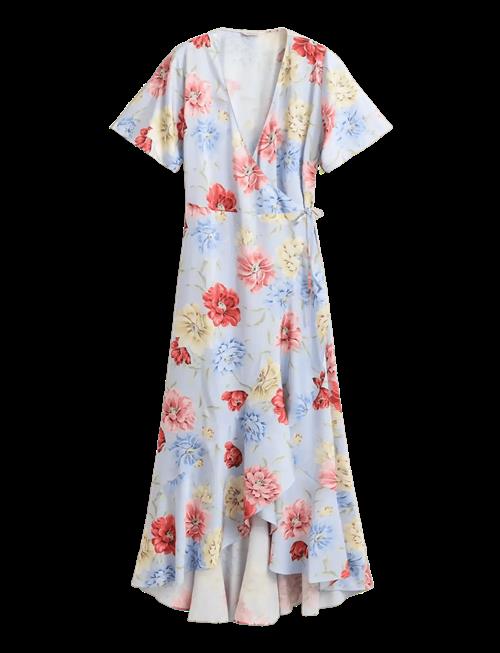 Gant | Floral Print Wrap Ss Frill Dress | 34