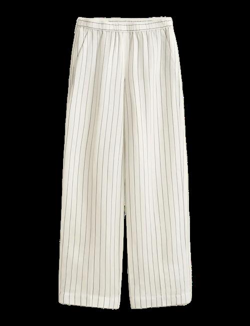 Gant | Striped Linen Blend Pull On Pants | 38