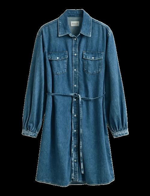 Gant | Denim Volume Sleeve Shirt Dress | 40