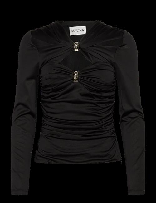 Malina | Amela Embellished Long Sleeve Jersey Top | XS
