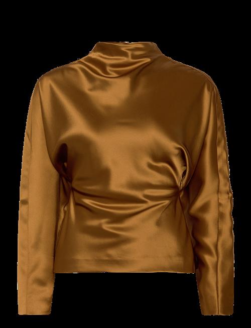 Malina | Zora Barrel Sleeve Satin Blouse | 36