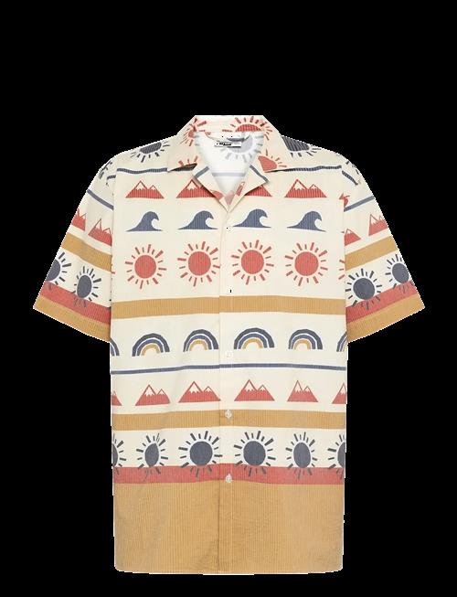 Knowledge Cotton Apparel | Relaxed Print Short Sleeve Shirt | L