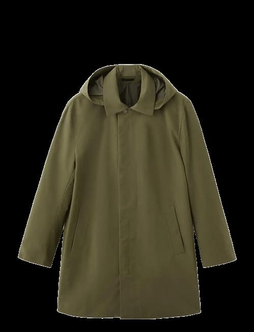 Mango | Water-Repellent Parka With Removable Hood | L