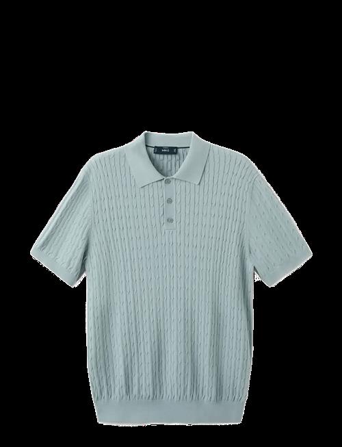 Mango | 100 Cotton Braided Knitted Polo Shirt | XL