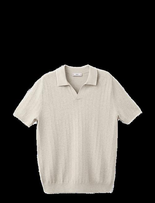 Mango | Structured Fine-Knit Polo Shirt | XXL
