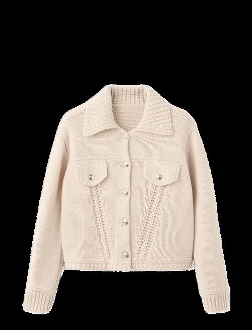 Mango | Knitted Jacket With Polo Collar | XL