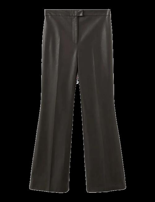 Mango | Wide Leg Faux-Leather Trousers | 38