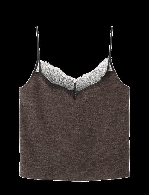 Mango | Top With Lace Neck | L