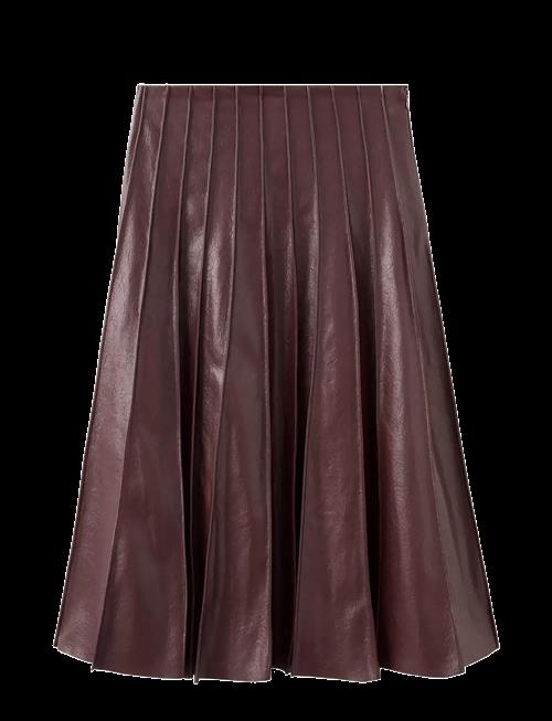Mango | Faux-Leather Godet Skirt | 34
