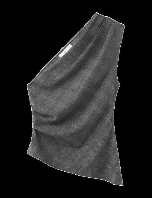 Mango | Asymmetrical Check Top | S