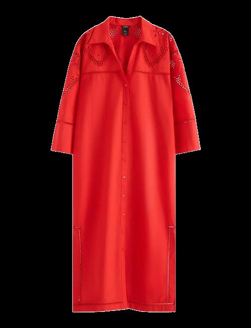 Lindex | Midi Shirt Dress With Broderie Anglaise | L