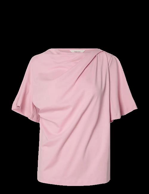 Selected | Slfoline Light Ss Draped Neck Tee Ex | XS