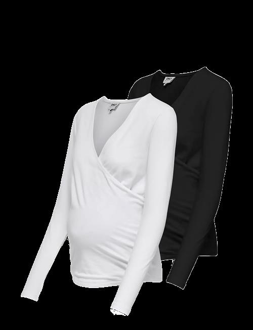 Only Maternity | Olmjoy L/S Wrap Top 2-Pack Jrs Noos | M