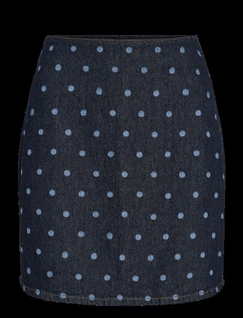 Vila | Vipal Hw Dot Short Denim Skirt | 42
