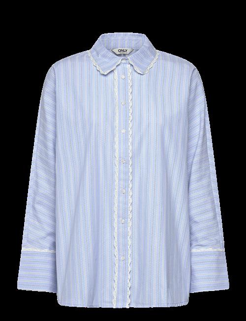 ONLY | Onlosiris Ls Striped Lace Shirt Wvn | M