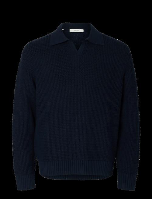 Selected | Slhdereck Light Knit Relaxed Open Polo | L