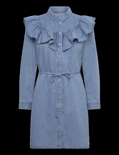 ONLY | Onlindigo Ls Frill Dnm Dress Cs | S