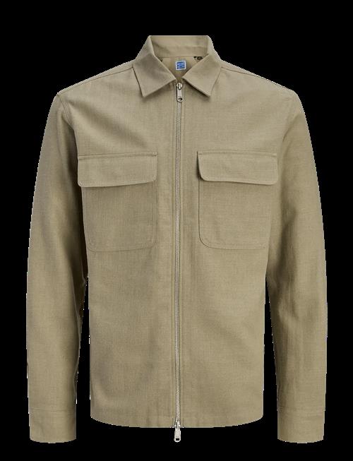Jack & Jones | Jprblurayle Linen Blend Zip Ls Shirt Smu | L