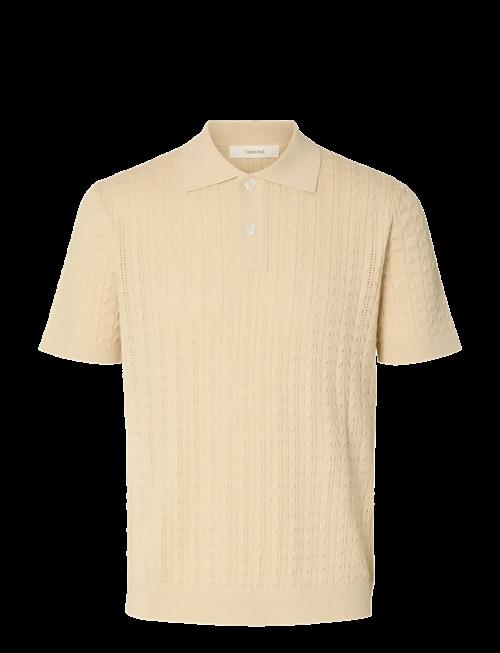 Selected | Slhmattis Ss Knit New Cable Polo | L