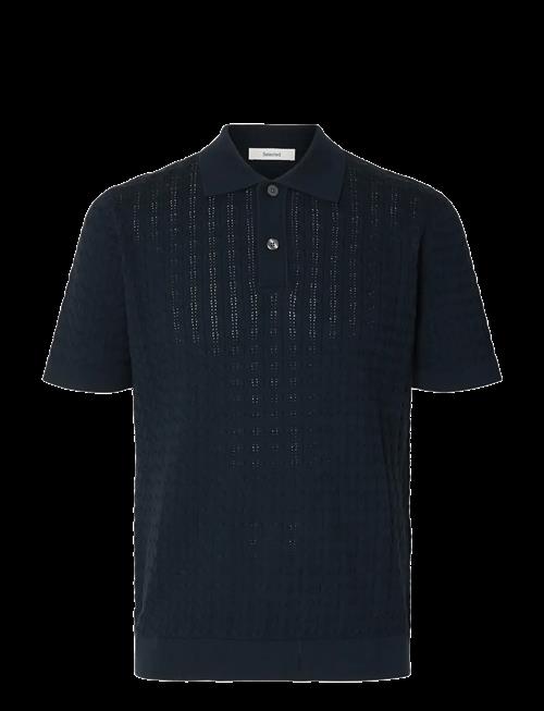 Selected | Slhmattis Ss Knit New Cable Polo | XL