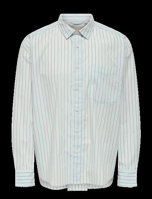 ONLY & SONS | Onsbarry Rlx Popplin Stripe Ls Cf | L
