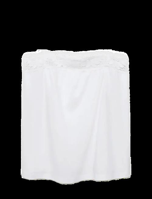 Mango | Cotton Top With Lace Straps | S