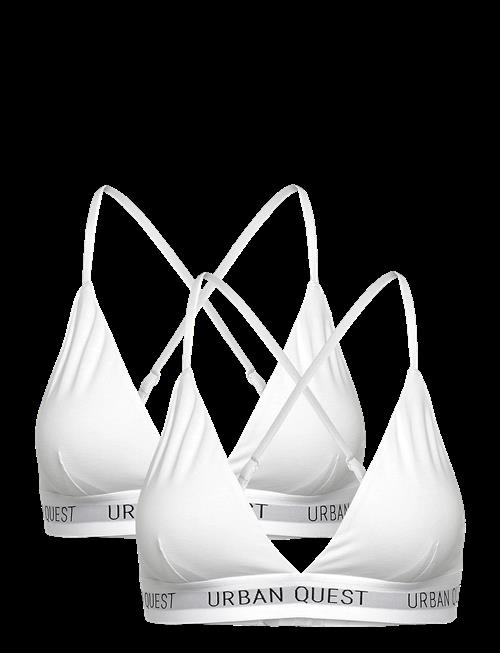 URBAN QUEST | 2-Pack Women Bamboo Triangle Bra | S