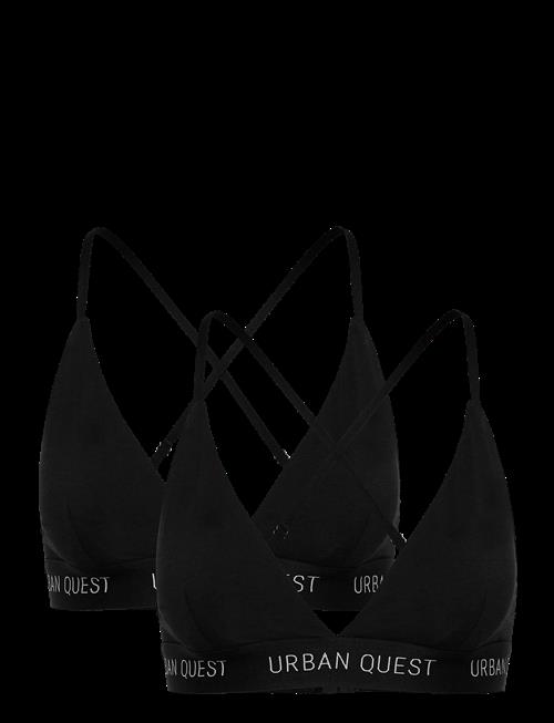 URBAN QUEST | 2-Pack Women Bamboo Triangle Bra | XS