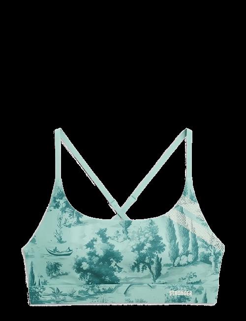 STRONGER | Signature Printed Strap Sports Bra | XL
