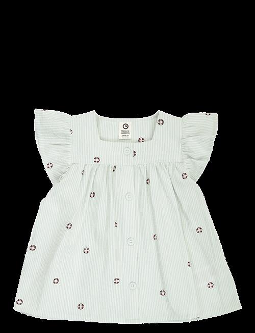 Müsli | Seersucker Stripe Frill S/S T | 122