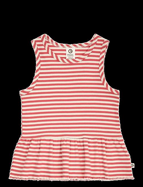 Müsli | Rib Stripe Peplum Top | 128