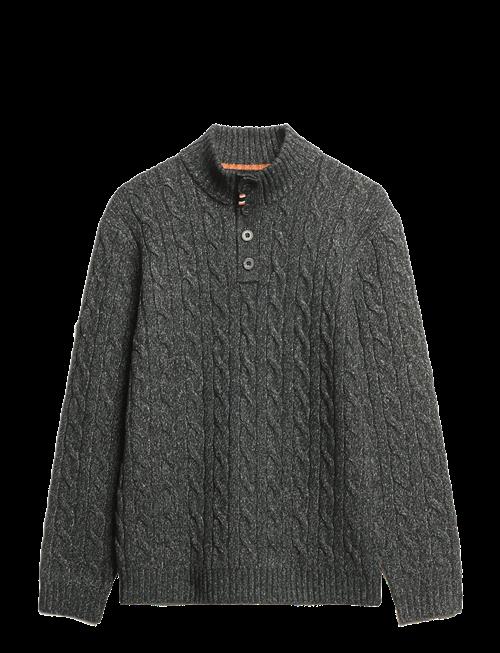 Superdry | Cable Button Neck Jumper | L